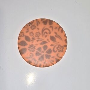 Floral Patterned Round Pendant